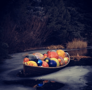 One of the many extraordinary pieces from the Chihuly Exhibit at the Denver Botanic Gardens.