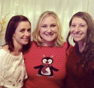 Holiday party with two of my favorite people.