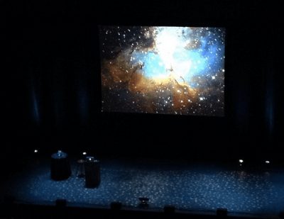 Waiting patiently for Neil deGrasse Tyson to take the stage.
