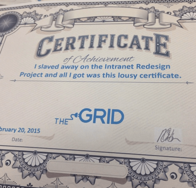 581 days + a lot of sleepless nights + a great new intranet = we're FINALLY done! 