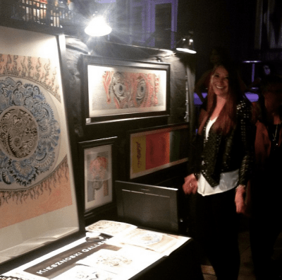 My friend Jennifer Kiesznoski at her first art show. Check out her amazing talent at kiesanoskigallery.com. 