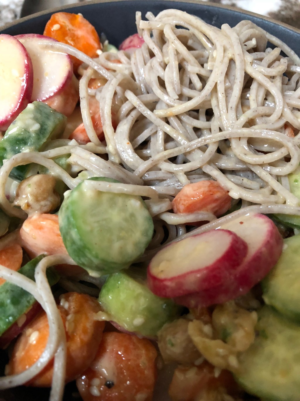 this week in our kitchen: tahini noodles with roasted chickpeas and&nbsp;carrots